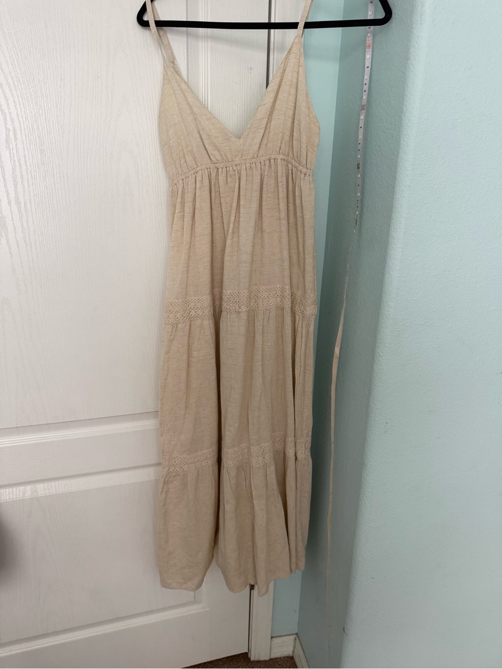 Beige Spaghetti Strap Maxi Dress - Casual Summer Style